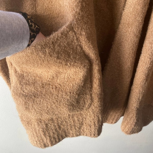 Madewell Gallatin Shawl Collar Cardigan Sweater, Camel Brown, Size Large - Picture 3 of 8